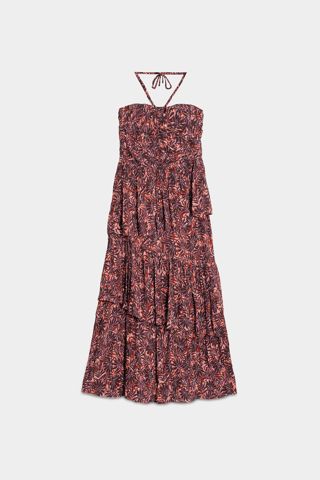RENATA RUFFLED MIDI DRESS