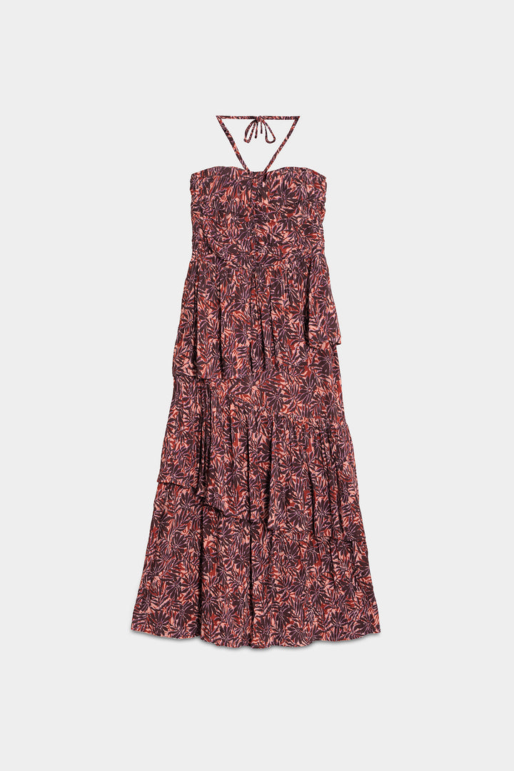 RENATA RUFFLED MIDI DRESS