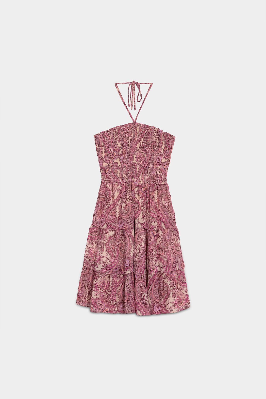 VESTIDO MINI ESTAMPADO VOLANTES