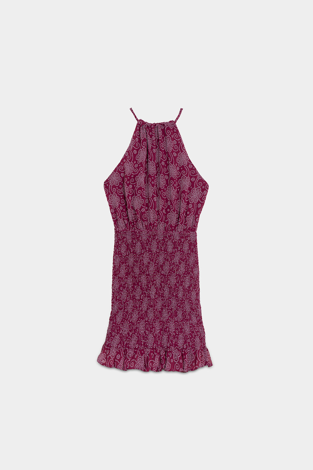 VESTIDO MINI HALTER ESTAMPADO